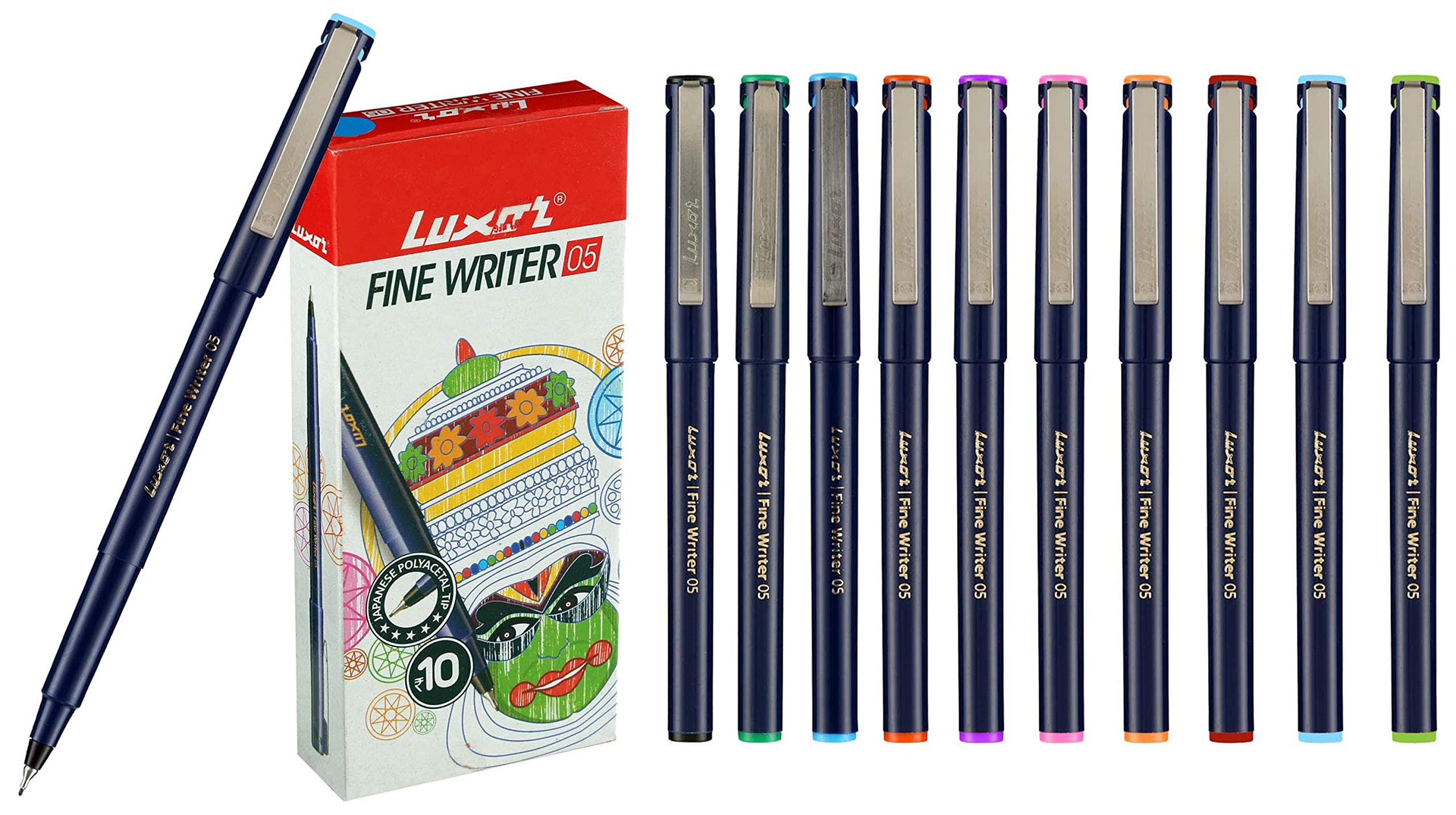 HorkewT-FINE10本 Luxor Fine Writer Tb Color (pack Of 10 Pen) Finewriter Assorted